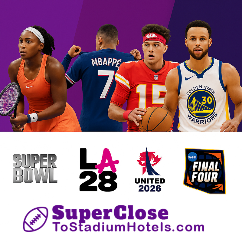 Best hotels at best prices for all major sports events!